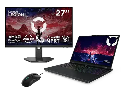 Lenovo Legion Pro 5 16 + Legion 27-10 Monitor & Legion Mouse Processore AMD Ryzen™ 9 8940HX (2,4 GHz - 5,3 GHz)/Windows 11 Home 64/1 TB SSD M.2 2242 PCIe Gen4 TLC