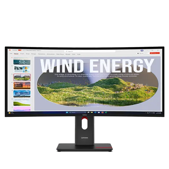 Lenovo Monitor Curvo ThinkVision T34WD-40 UWQHD USB-C Docking 34