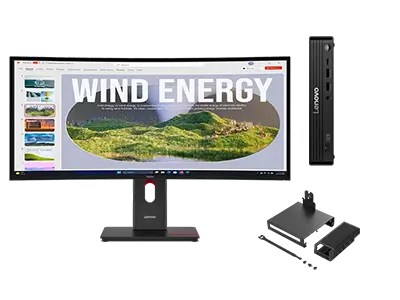 Lenovo ThinkCentre M70q G6 U7 16 512 + ThinkVision T34WD-40 34