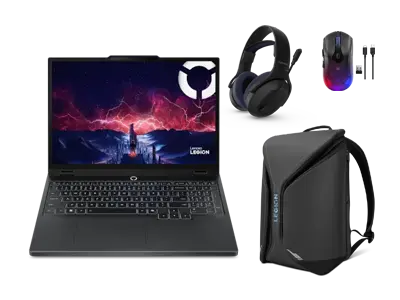 Lenovo Legion 5 15AKP10 AI_R7 16G 512G 11H + Legion GB900 Backpack + Legion M410 Wireless Mouse + Legion H410 Wireless Headset Processore AMD Ryzen™ AI 7 350 (2 GHz fino a 5 GHz)/Windows 11 Home 64/512 GB SSD M.2 2242 PCIe Gen4 TLC