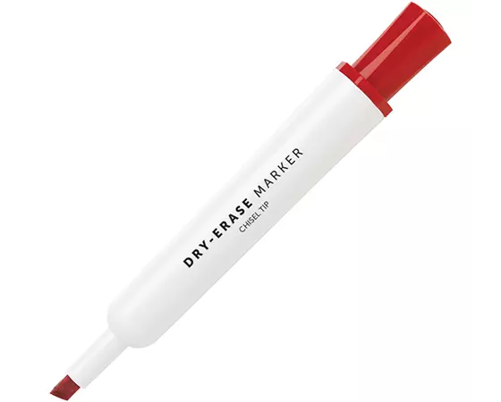 Dry Erase Markers, Chisel Tip, Red, Pack of 12 - DIX92001