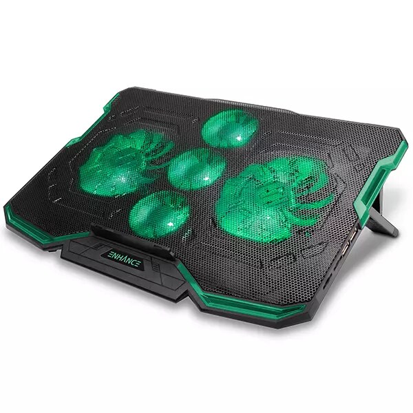 

ENHANCE Cryogen Gaming Laptop Cooling Pad - Fits 17 in. Computer - Green