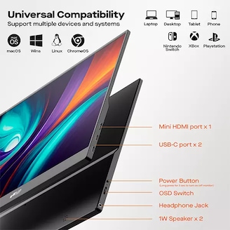 Get Mobile Pixels 15.6'' Portable Monitor to Elevate Your Visual