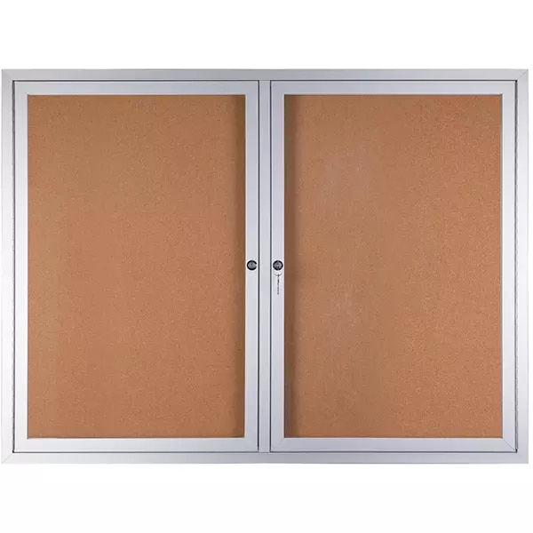 

Office Depot - WorkPro Enclosed Double-Door Cork Bulletin Board, 36" x 48", Aluminum Frame With Silver Finish