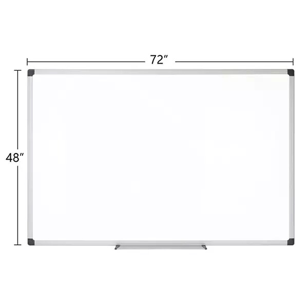 Realspace Magnetic Dry Erase Whiteboard 48 x 72 Silver Frame