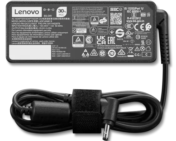 Laptop Charger for Lenovo 20V 65W - Round Mouth