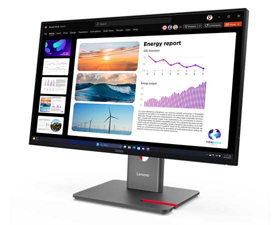 ThinkVision P24Q-40(23.8型/2560×1440/IPS/高さ・縦回転