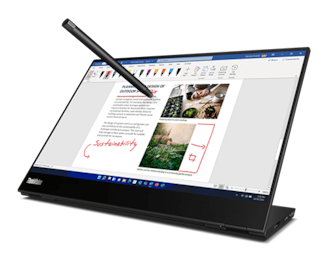 レノボ　ThinkvisionM14 液晶傷あり、保証11月まで レノボ、重さ約600gの14型モバイル液晶「ThinkVision M14d」を48,400円