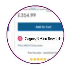 Zoom in on example of Rewards hyperlink
