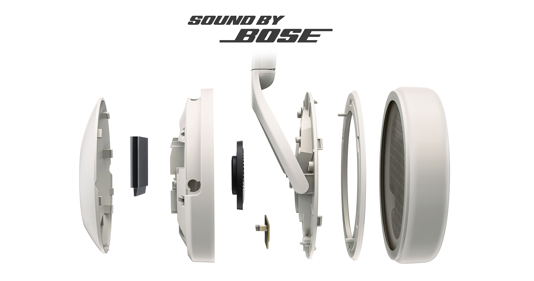 Lenovo Headphone YOGA PC Edition by BOSE, exploded view of components, product page.