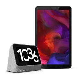 Tablet and Lenovo Smart Clock