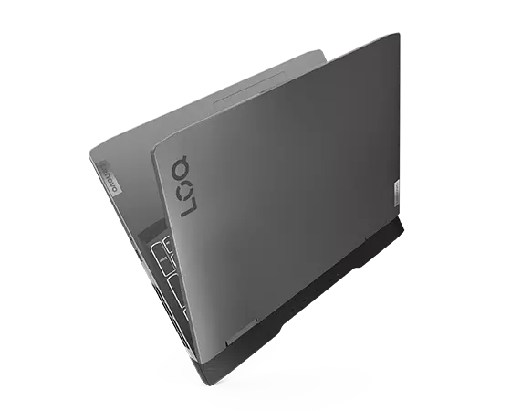 Semi-closed Lenovo LOQ 16APH8 laptop, top cover view