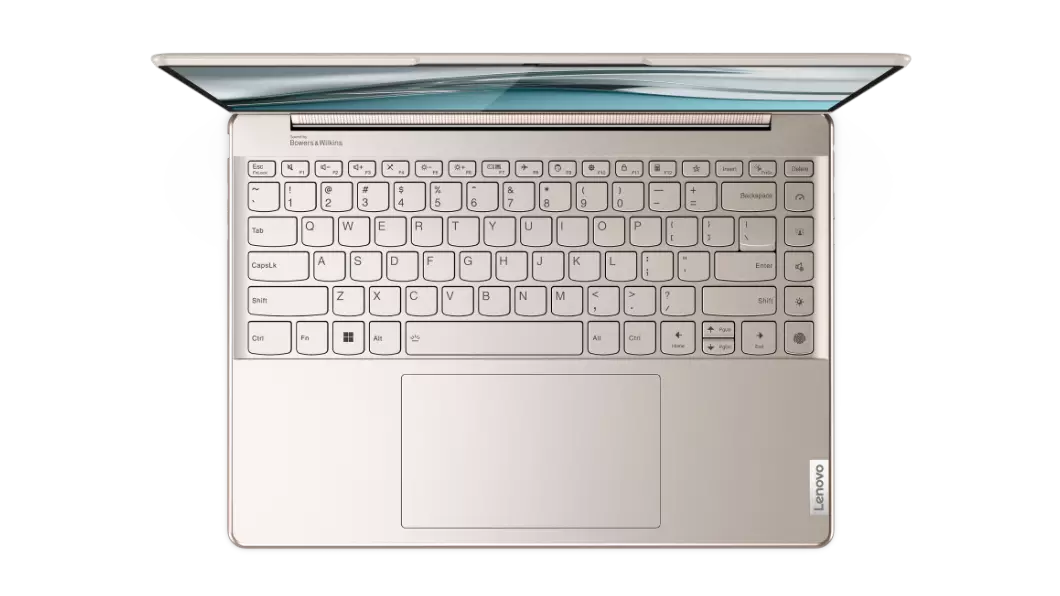 Lenovo Yoga 9i 14 inch Oatmeal keyboard view
