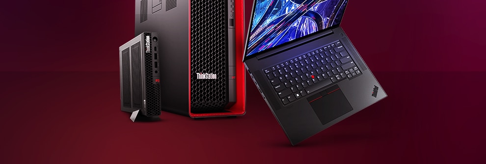 Think workstations family with data science screen fill