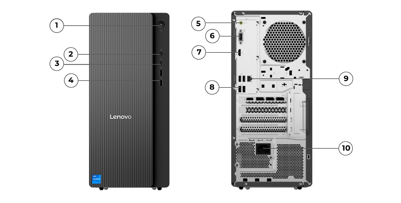 IdeaCentre Tower (17L Intel) | Powerful AI Desktop PC | 91B10006US