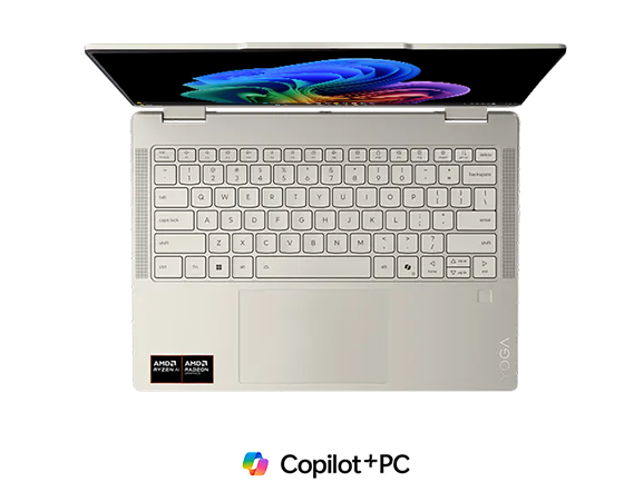 Lenovo yoga 7 2-v-1 83jr0022sc zgornji pogled na tipkovnico