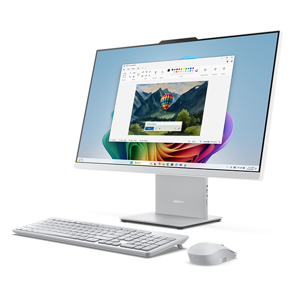 Lenovo IdeaCentre AIO 27AKP10KRK スリムデザイン Lenovo IdeaCentre AIO 27AKP10 KRK(27型 AMD) | AI登載27型