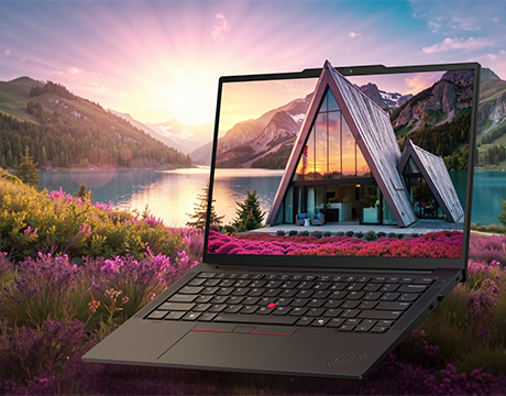 Antiglare display options keep text crisp for long reads on the Lenovo ThinkPad E14 Gen 8 (14" AMD) laptop.
