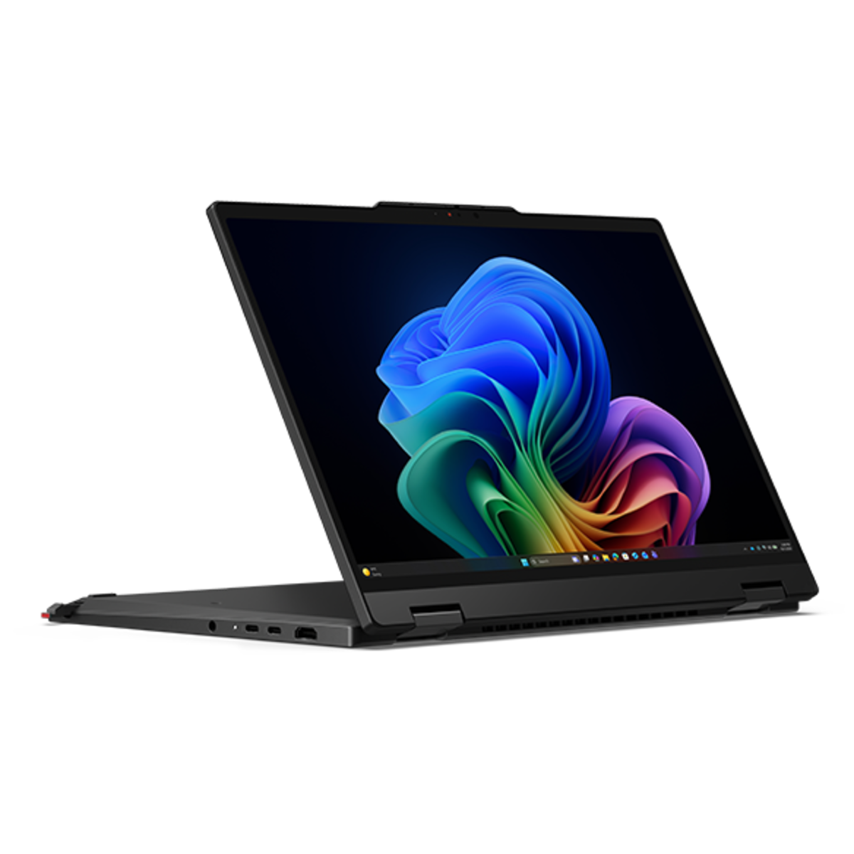 Stand mode is great for physical collaboration on the Lenovo ThinkPad T14s 2-in-1 Gen 2 (14″ Intel) laptop.