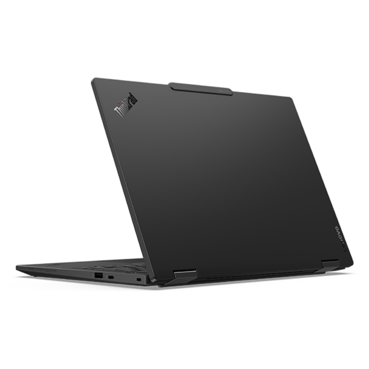 Rear view of the top cover with ThinkPad logo on the Lenovo ThinkPad T14s 2-in-1 Gen 2 (14″ Intel) laptop.