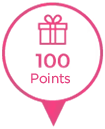 100 points Logo