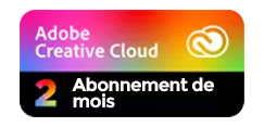Badge pour 2 mois d'abonnement à Adobe Creative Cloud