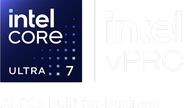 Intel Core Ultra 7 Logo - Intel vPRO, AI PCs built for business