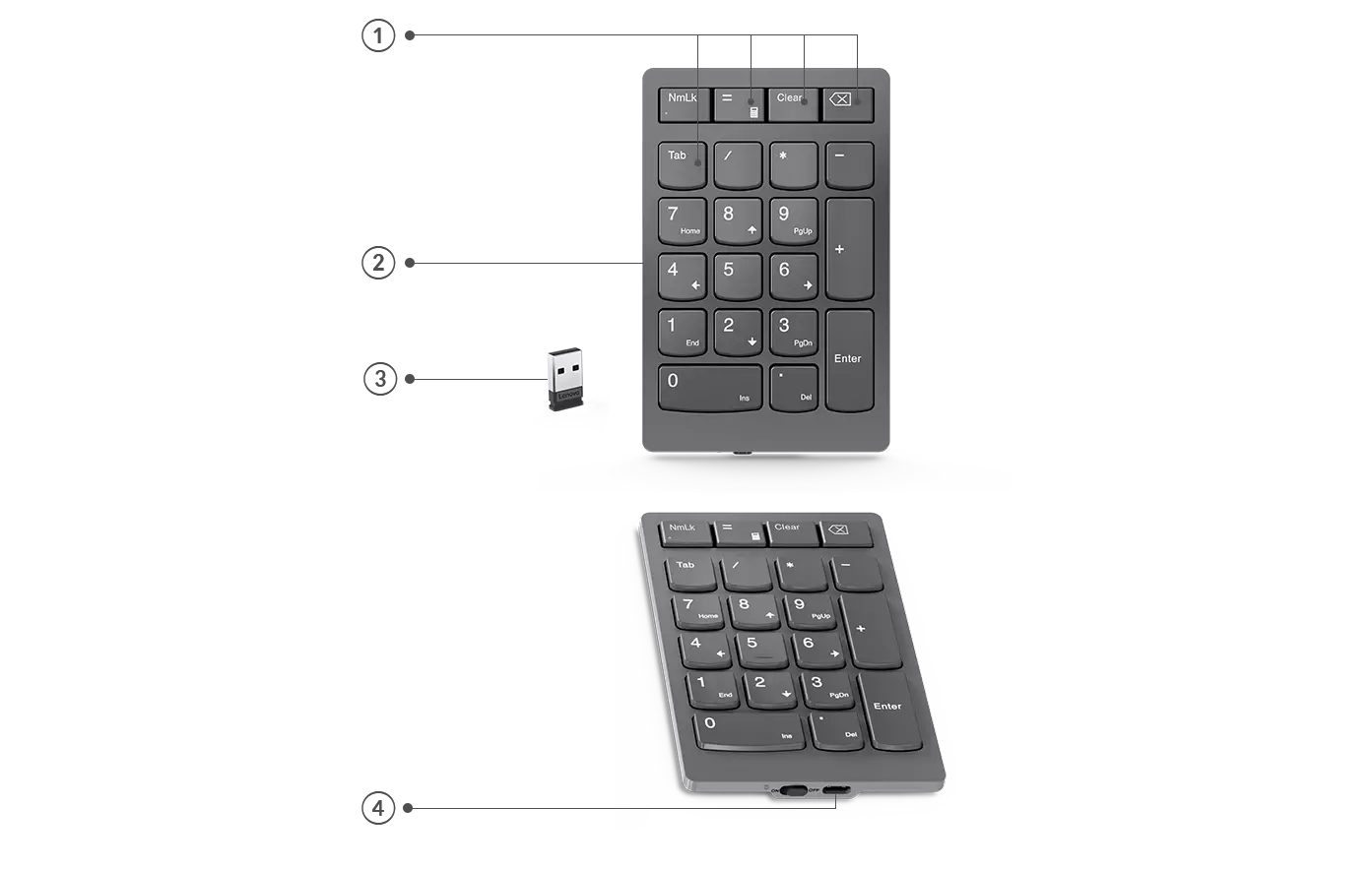Lenovo Go USB-C Wireless Mouse ports