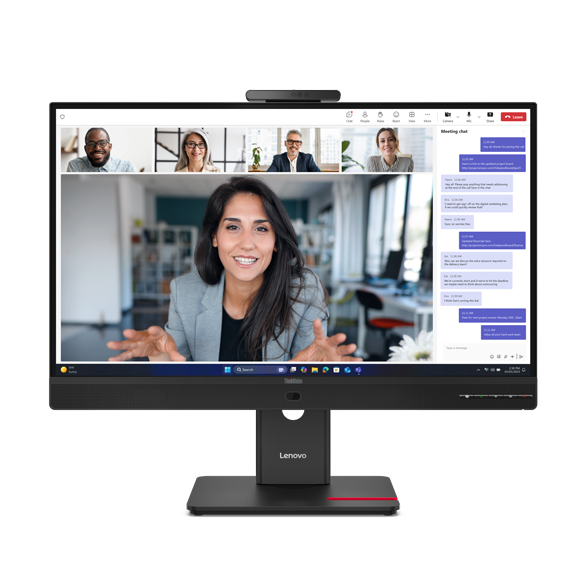 Lenovo ThinkVision T27QD-4v 27 QHD-USB-C-Docking-Videokonferenz-Monitor, 2560 x 1440