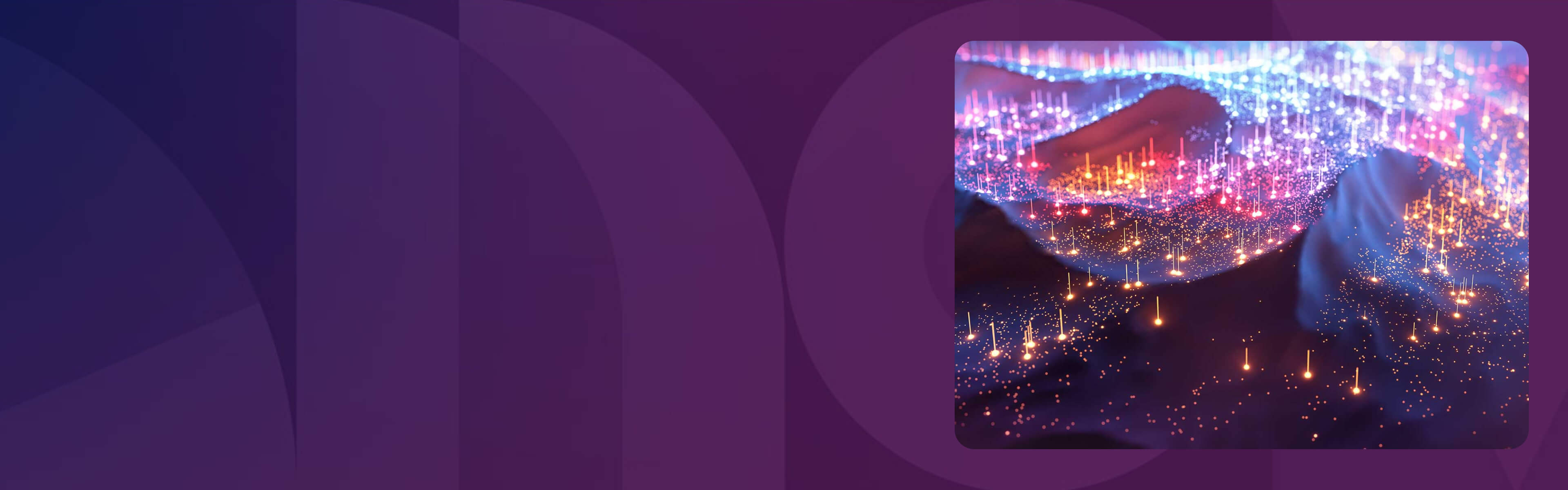 An abstract image of a topographic map with golden pins and purple and blue hues.