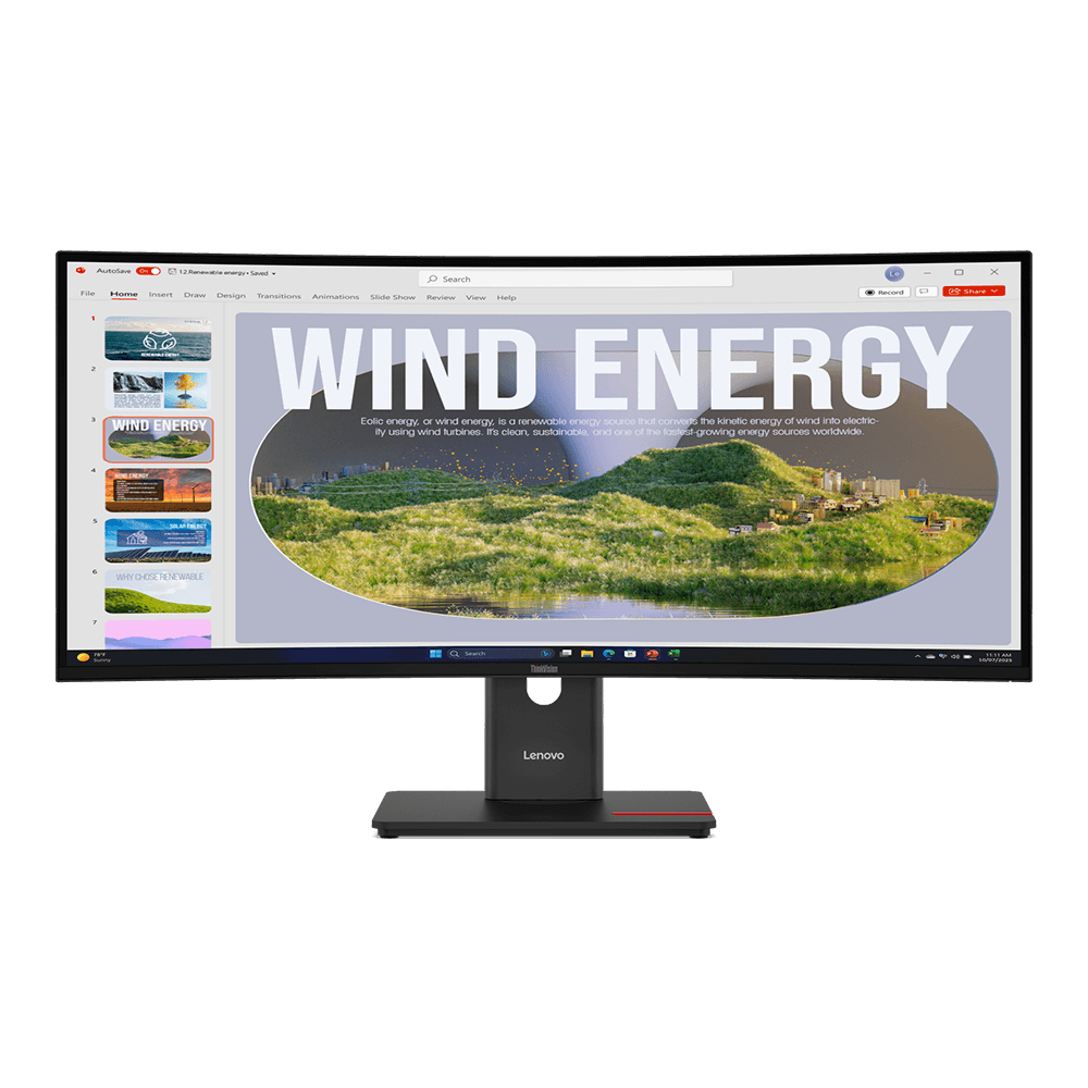 ThinkVision T34WD-40(34型ウルトラワイド曲面/3440×1440/VA/USB-C