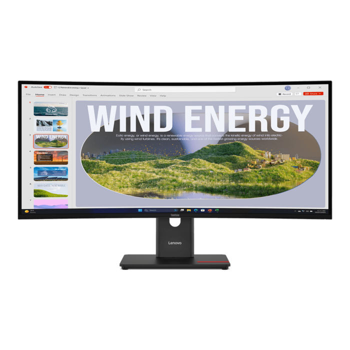 ThinkVision T34WD-40(34型ウルトラワイド曲面/3440×1440/VA/USB-C
