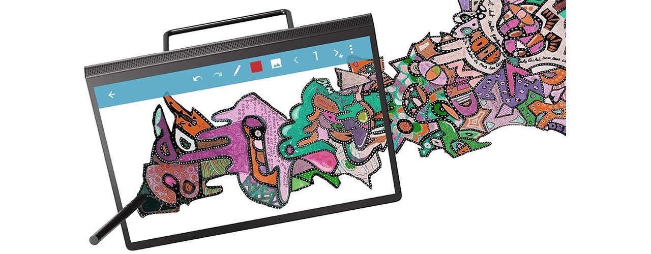 Yoga Tab 13 writing and drawing with pen (Digital pen sold separately)