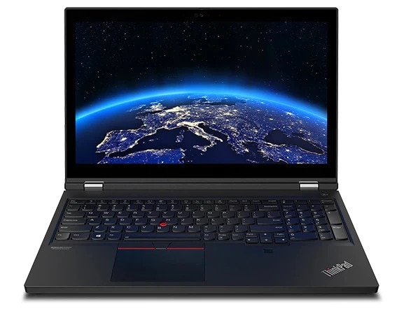 ThinkPad T15g laptop, front view showing keyboard & display