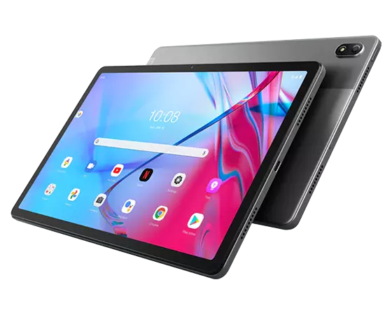 Lenovo Tab P11 5G front and back view with screen on