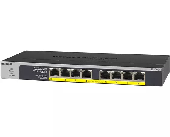 

NETGEAR GS108LP 8-Port POE+ 60W Switch, Unmanaged