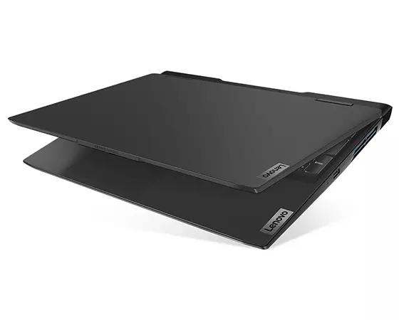 IdeaPad Gaming 3 Gen 7 semi-closed front view showing left side ports