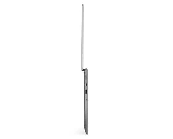 Portátil ThinkPad L13 Yoga (3.ª geração): aberto a 180 graus, vista de perfil lateral