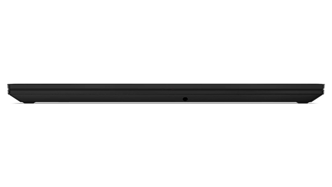 Front-facing view of ThinkPad P16 mobile workstation, closed, showing edges of top and rear covers