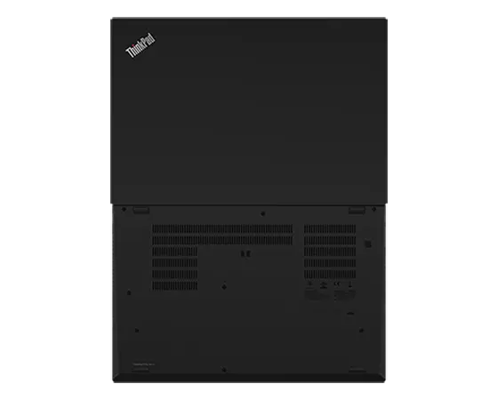 Lenovo ThinkPad P15s Gen 2 (15'' Intel) business laptop, bottom view laying flat