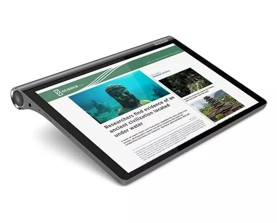 Yoga Smart Tab mit Google Assistant, Ansicht von oben