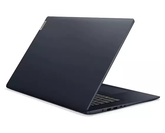 Rear facing view of Lenovo IdeaPad 3 Gen 7 15'' AMD angled to the right, showing left side ports.