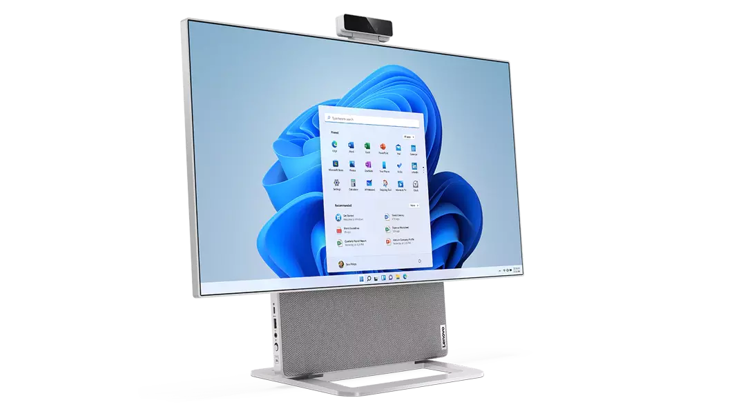 Yoga AIO 7 Desktop, Ansicht von vorne links mit Blick auf die Kamera