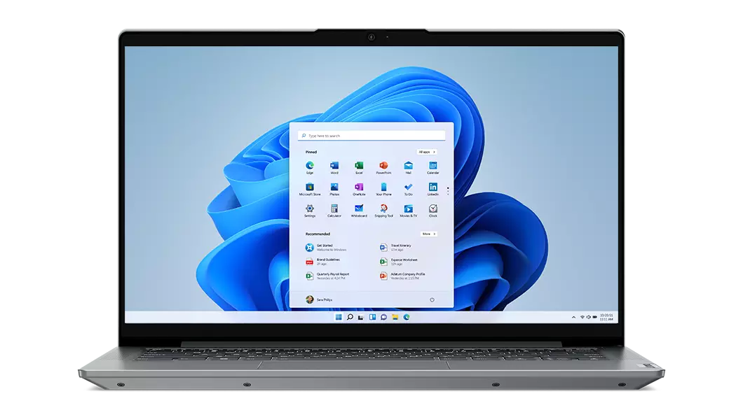 Cloud Grey IdeaPad 5i Gen 7 laptop front-facing view
