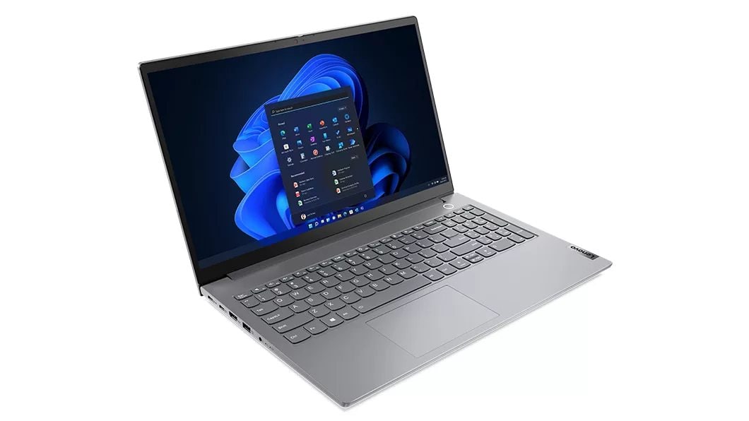 Lenovo ThinkBook 15 Gen 4 (15, AMD) laptop – ¾ left-front view, lid open