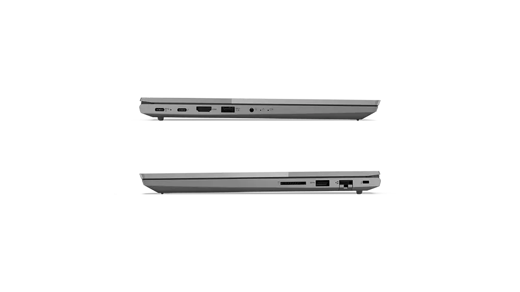 Side view of two closed Lenovo ThinkBook 15 Gen 2