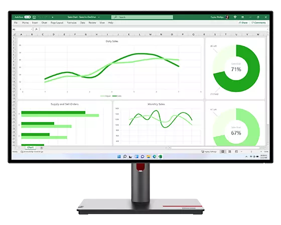 

Lenovo ThinkVision P27q-30 27" QHD Monitor