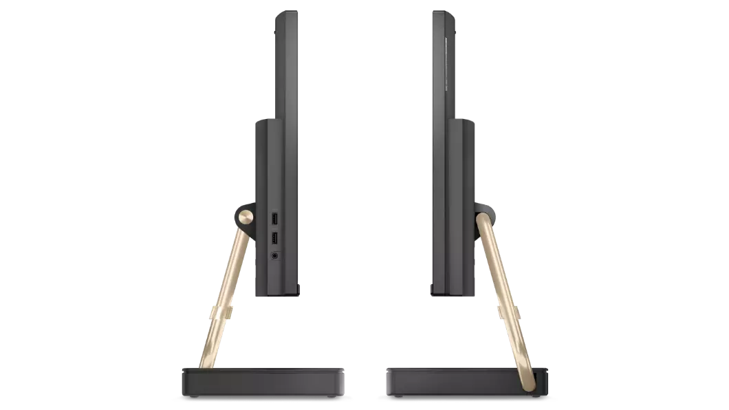 Two IdeaCentre AIO 5i Gen 6 (24 Intel) facing each other showing left and right profile view 