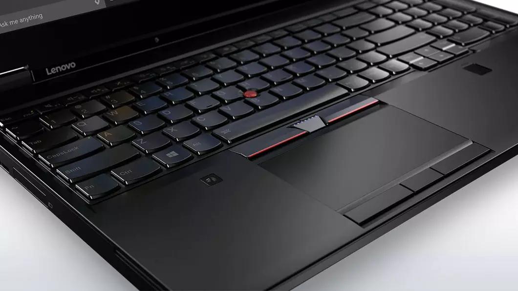 Lenovo ThinkPad P50 Angled Keyboard Detail
