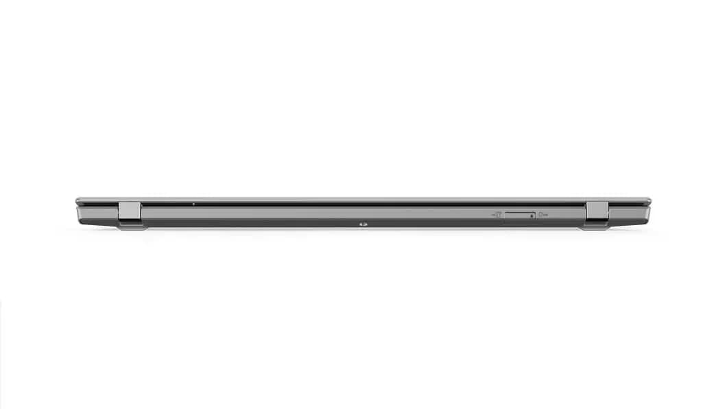 back profile of silver Lenovo ThinkPad X1 Carbon (6th Gen) closed.